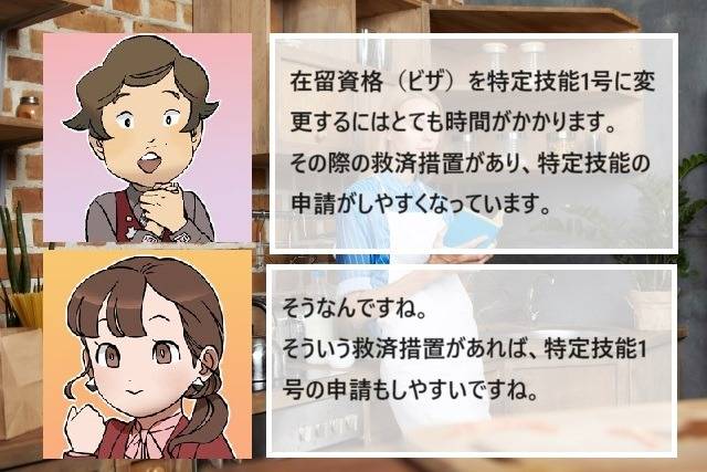 「特定技能１号」に移行予定の方に関する特例措置とは　行政書士葛飾江戸川総合法務事務所